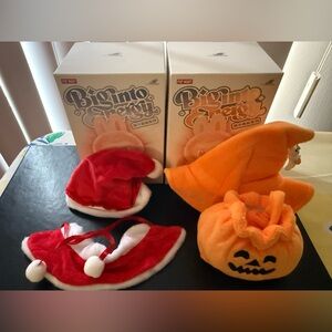 blind boxes 2set(either one is loyalty)with Christmas & Halloween costume.